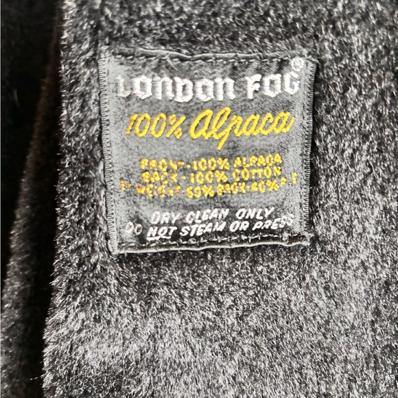 VTG London Fog Calibre Cloth Trench Coat Sz 16 Khaki Zip Out 100% Alpaca Lining - Picture 11 of 12